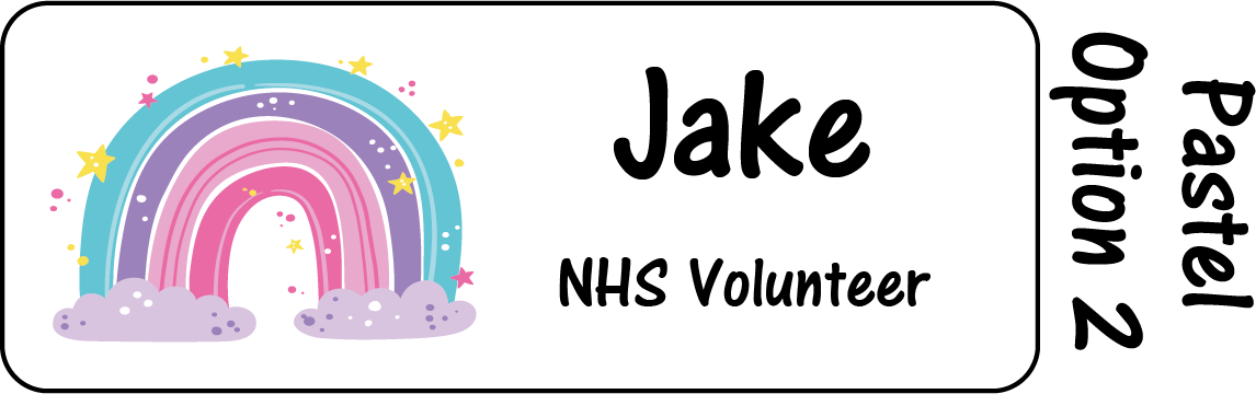 Rainbow name badge
