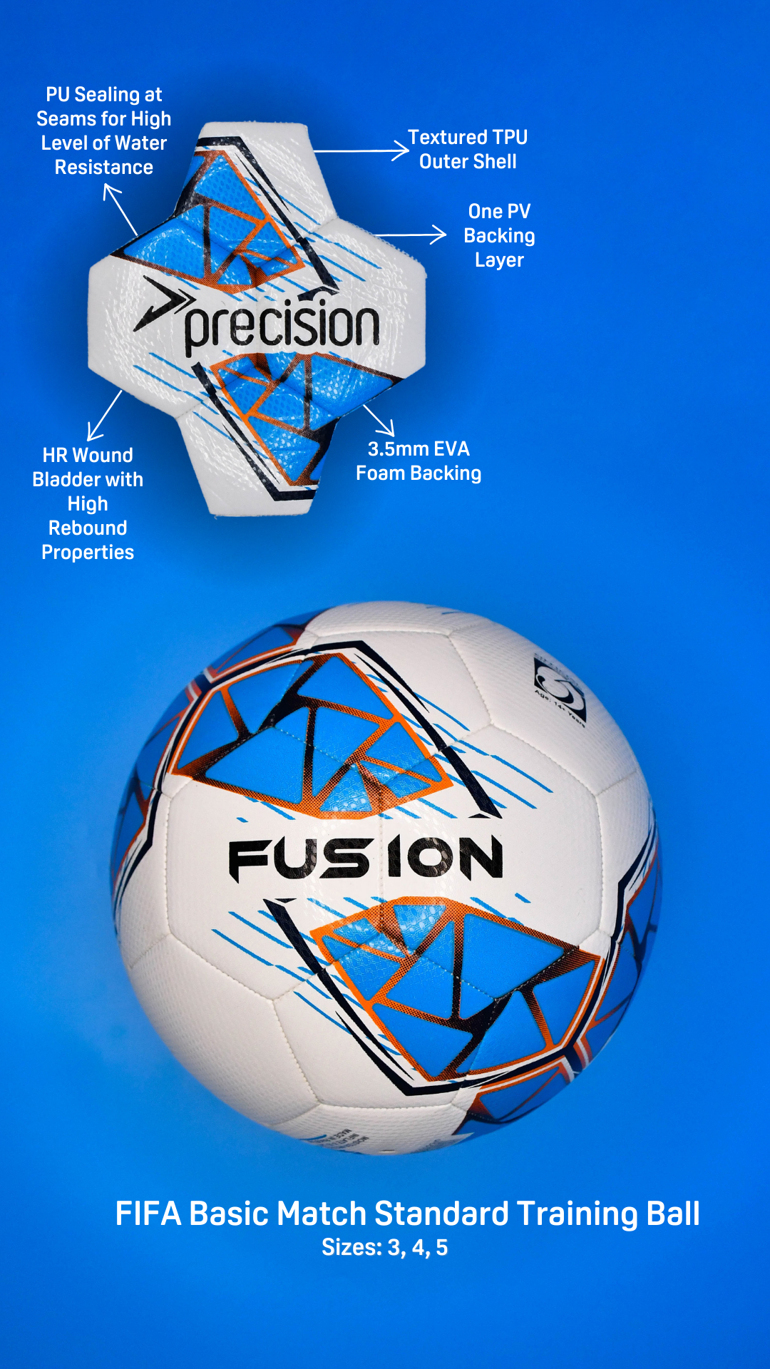 Precision Fusion FIFA Basic Training Ball