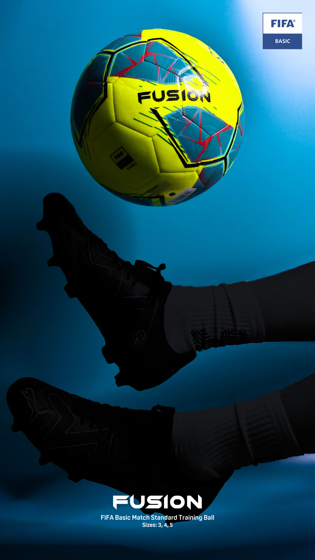 Precision Fusion FIFA Basic Training Ball - Yellow