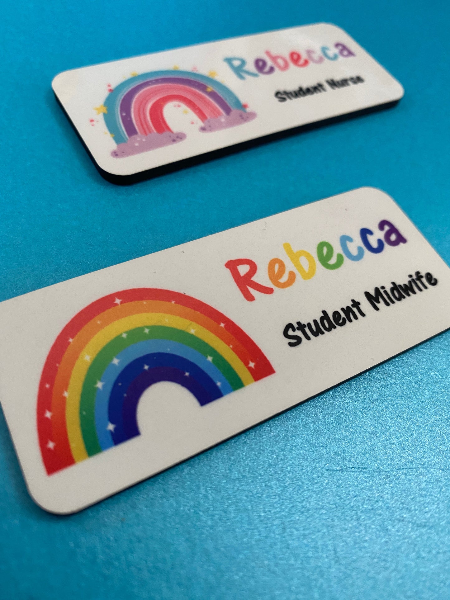 Rainbow name badge