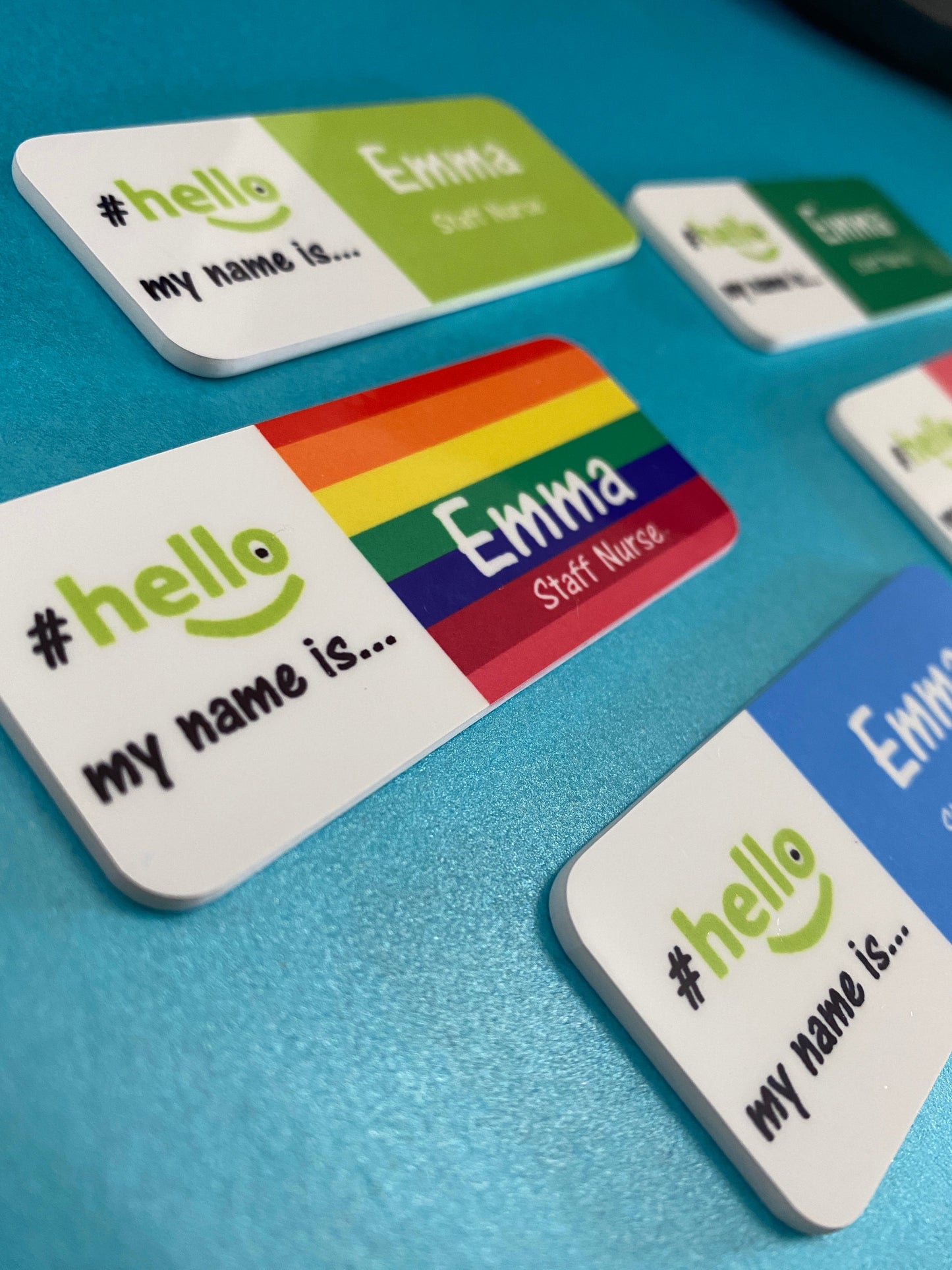 Block Colour name badges # hello my name is...
