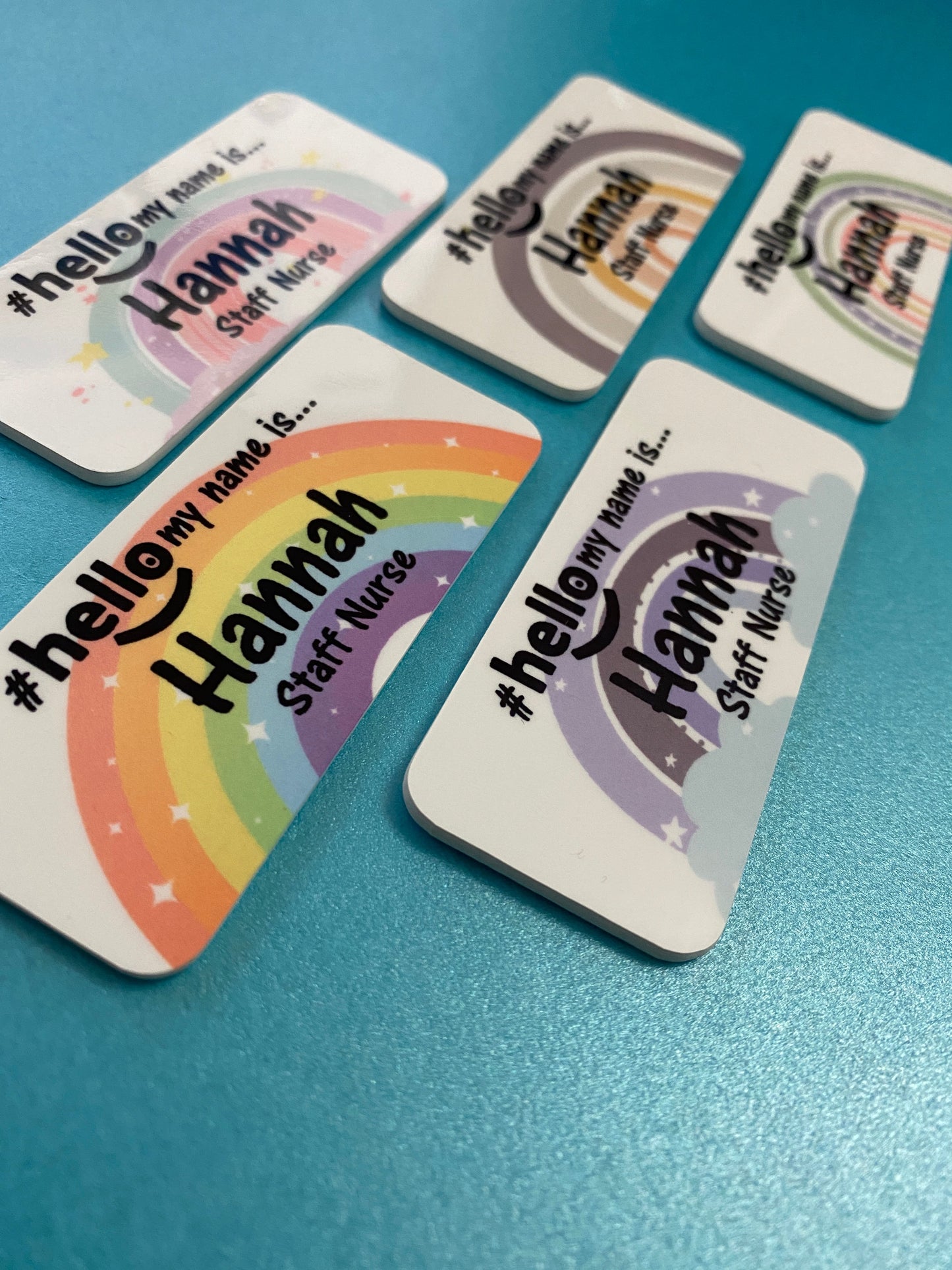 Full Rainbow name Badge # hello my name is...