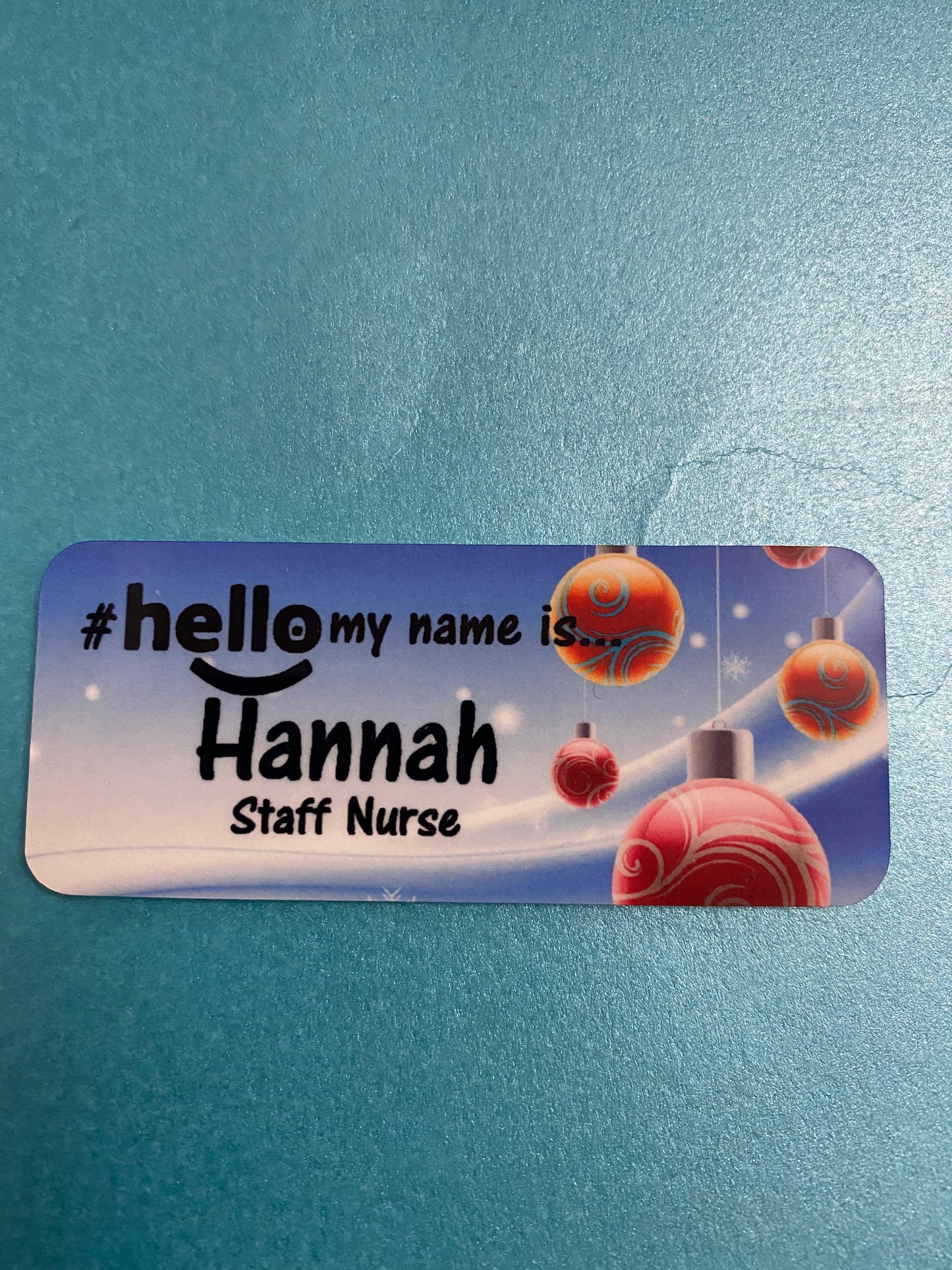 Christmas name badge # hello my name is...