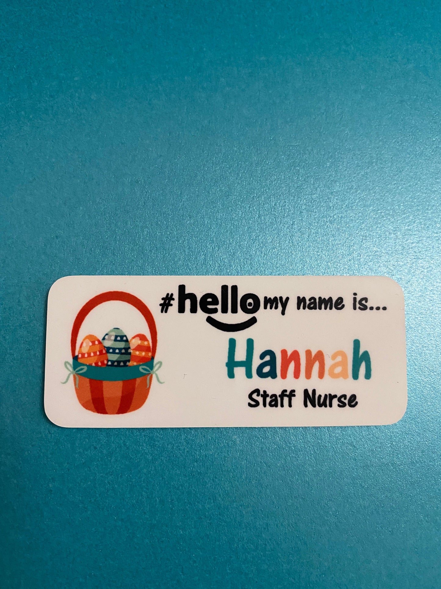 Easter name badge # hello my name is...