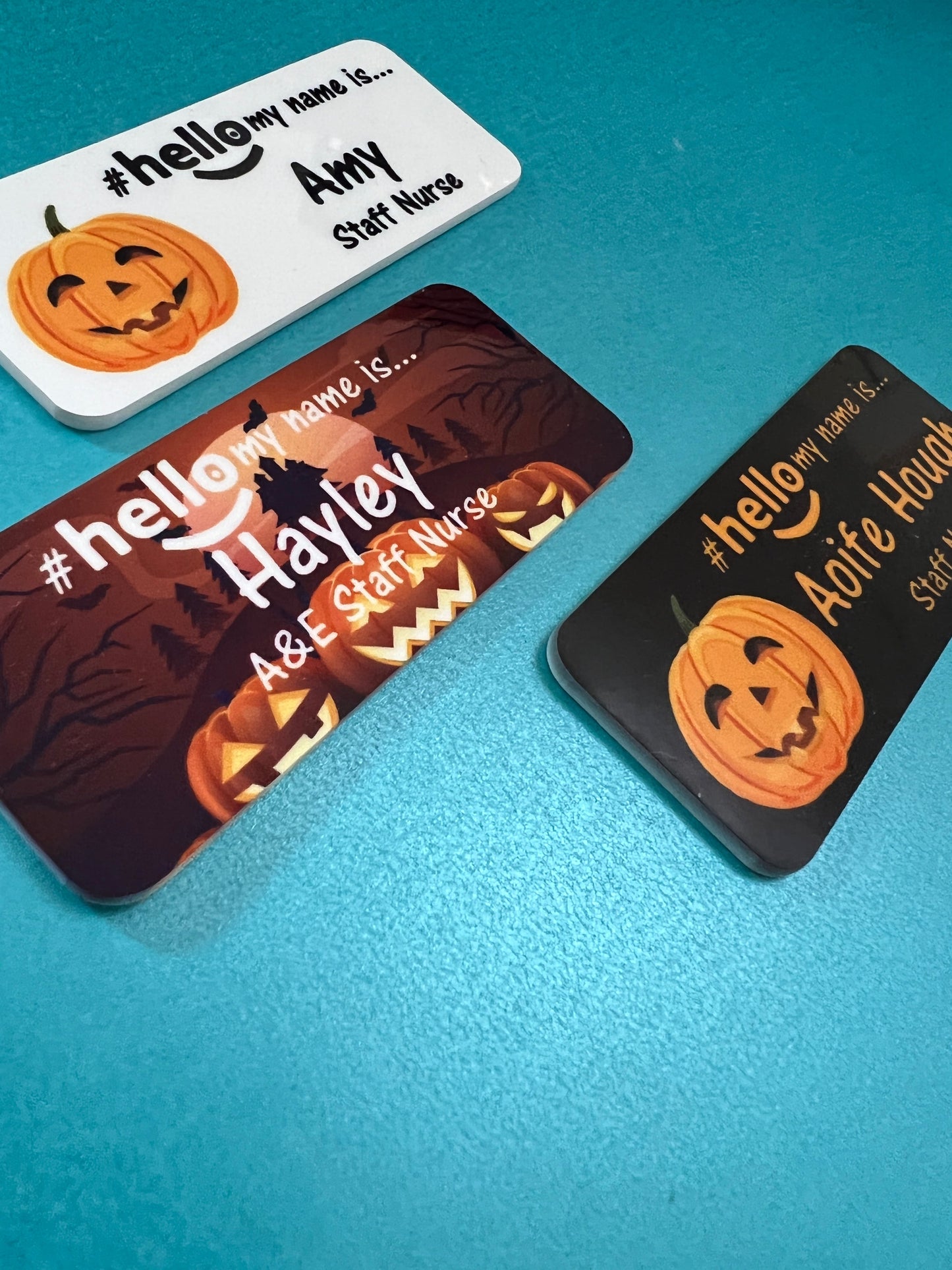 Halloween name badge # hello my name is...