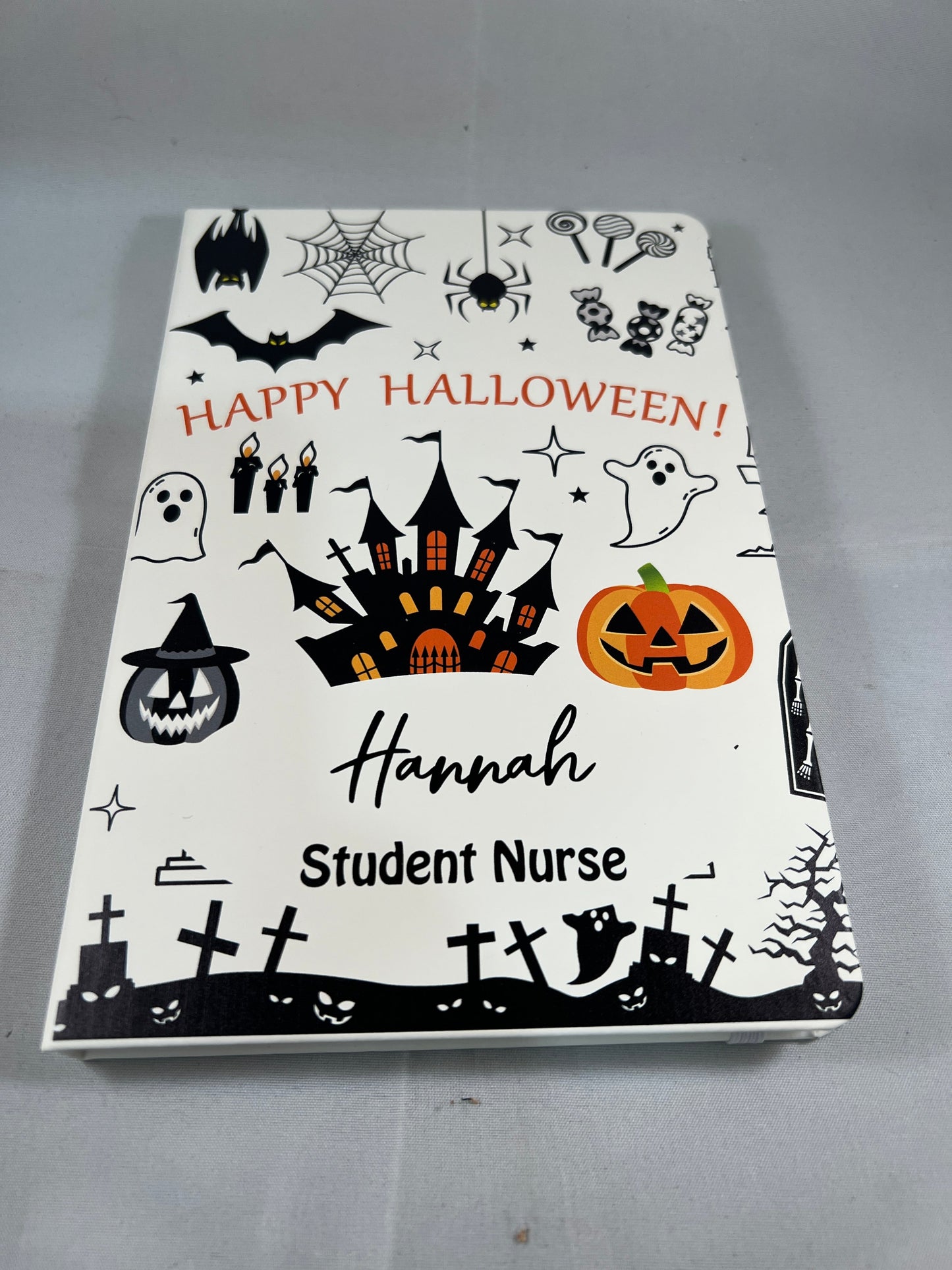 Halloween A5 Nursing/medical notebook. Pocket sized so ideal for placements. Nurse, midwife, doctor, medical staff