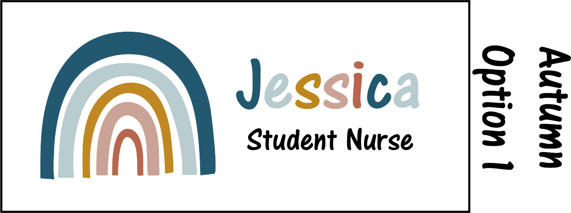 Rainbow name badge