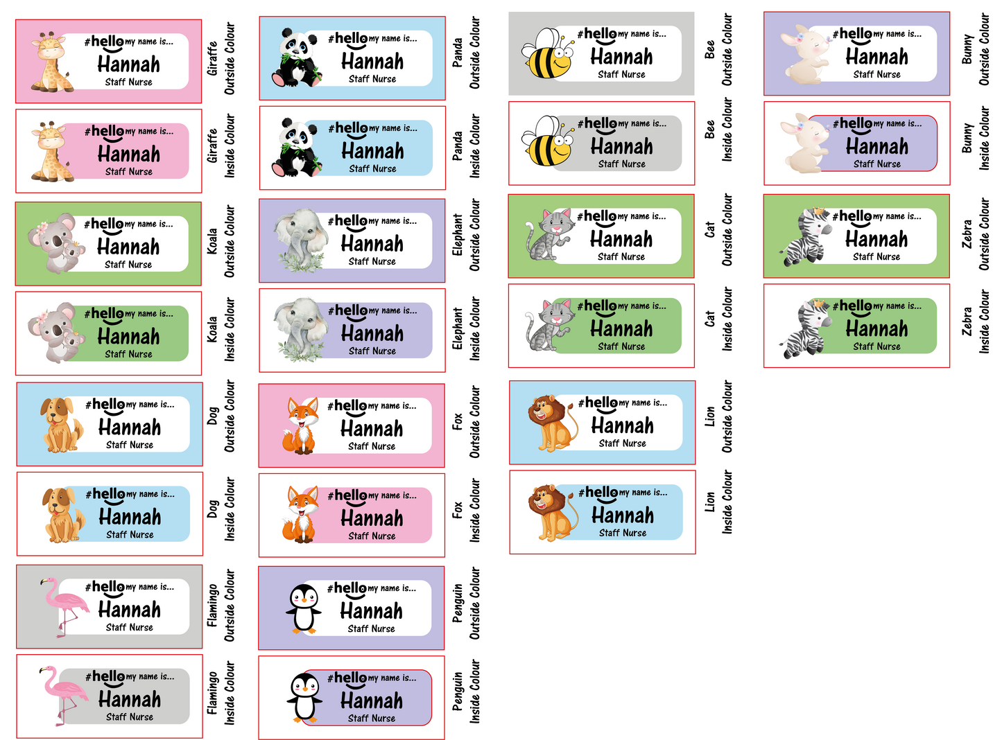 Animal Block Colours # hello my name is...