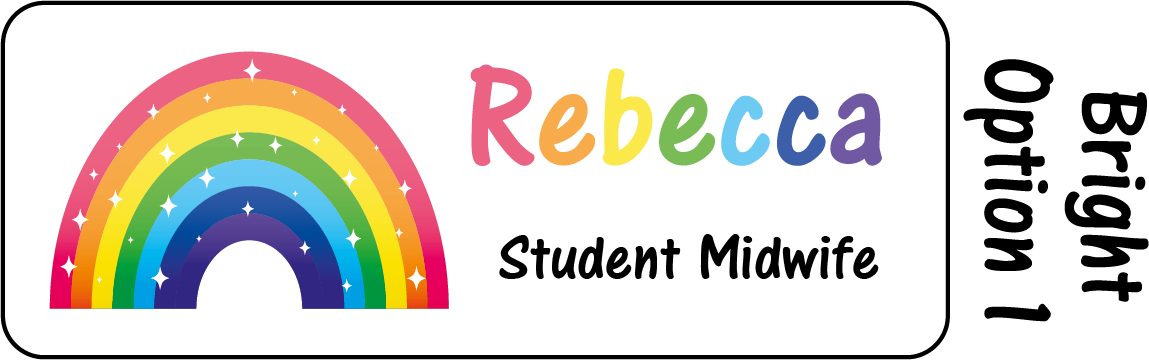 Rainbow name badge