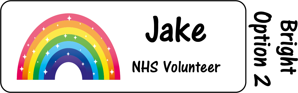 Rainbow name badge