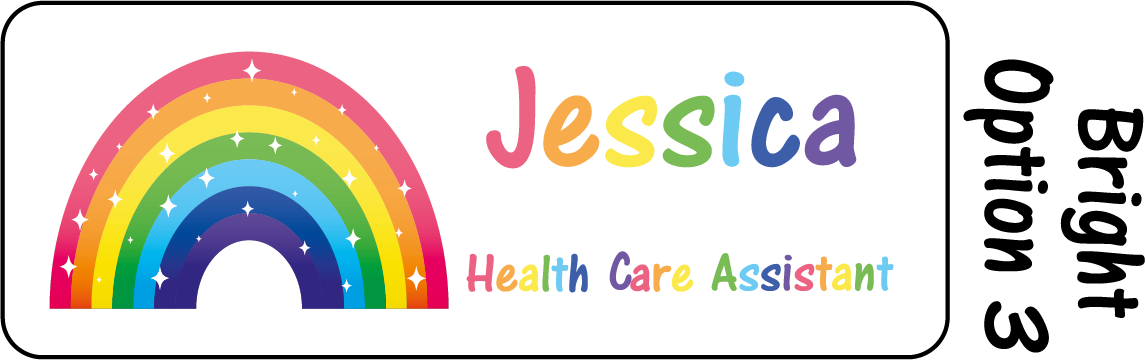 Rainbow name badge