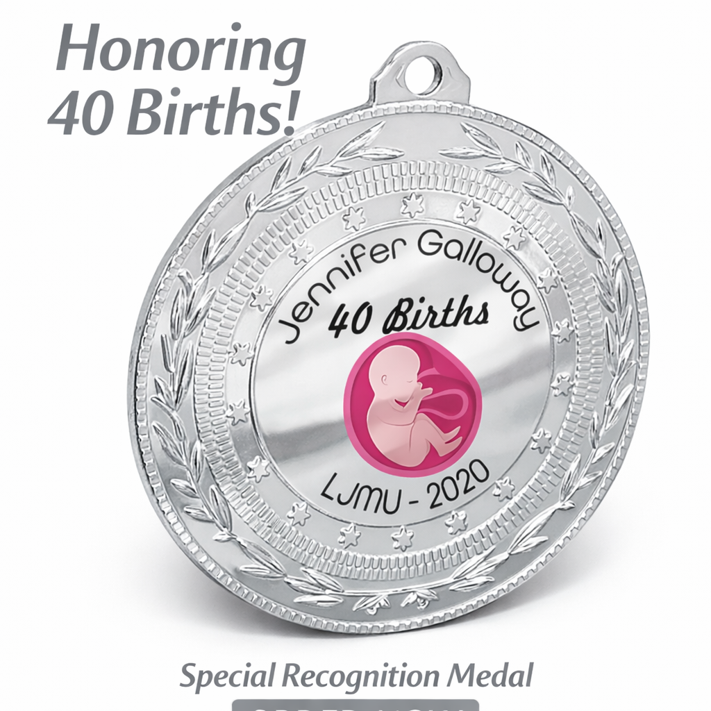 Midwife 40 births medal