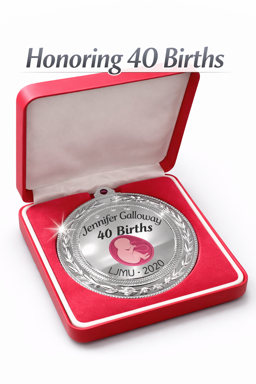 Midwife 40 births medal