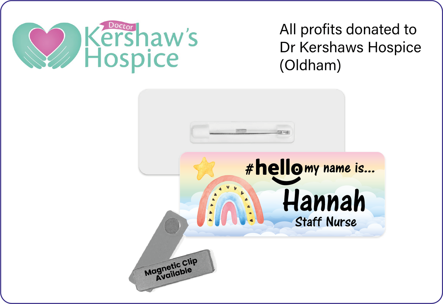 Dr Kershaws Charity Badge  # hello my name is ...