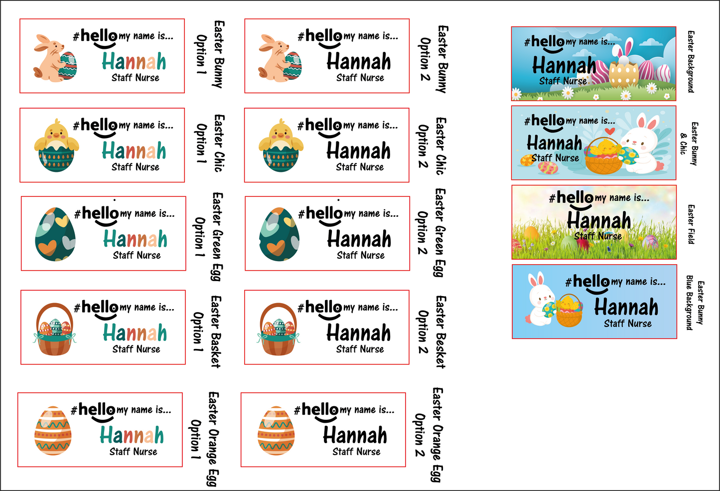 Easter name badge # hello my name is...