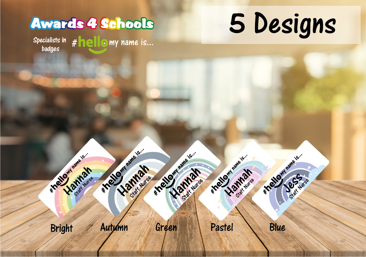 Full Rainbow name Badge # hello my name is...