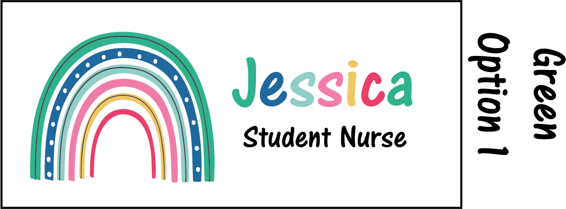 Rainbow name badges # hello my name is...