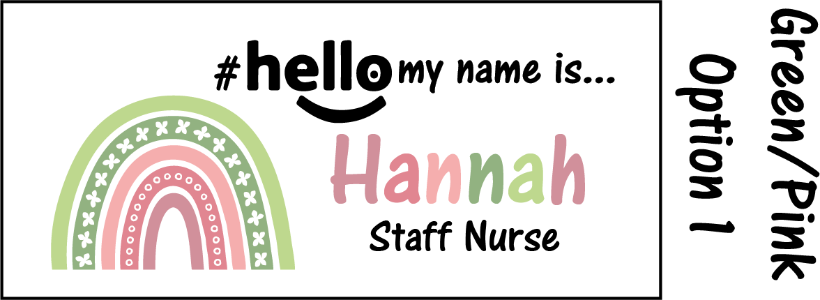 Rainbow name badges # hello my name is...