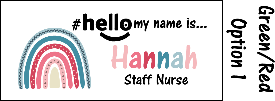 Rainbow name badges # hello my name is...
