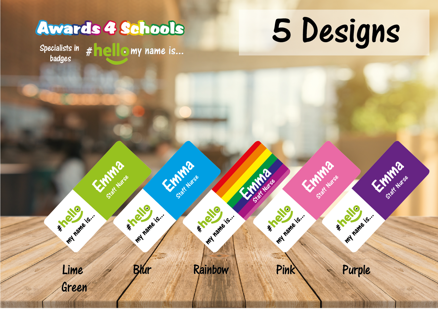 Block Colour name badges # hello my name is...