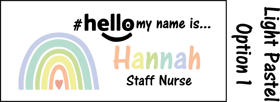 Rainbow name badges # hello my name is...