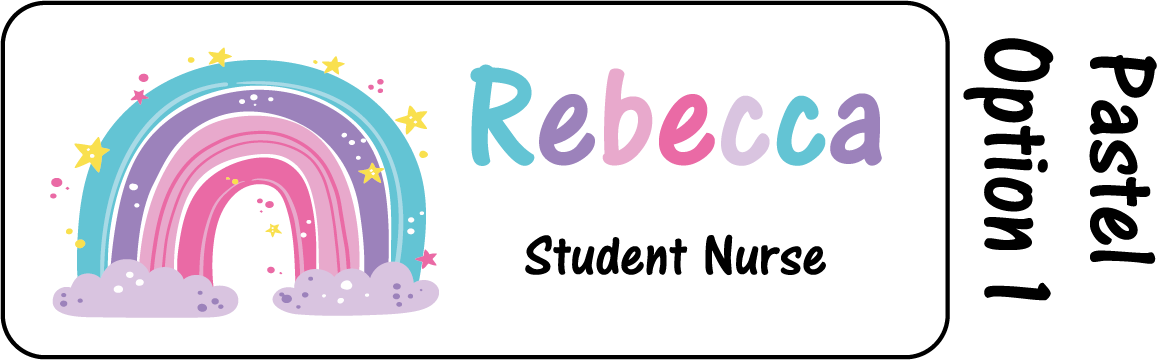 Rainbow name badge