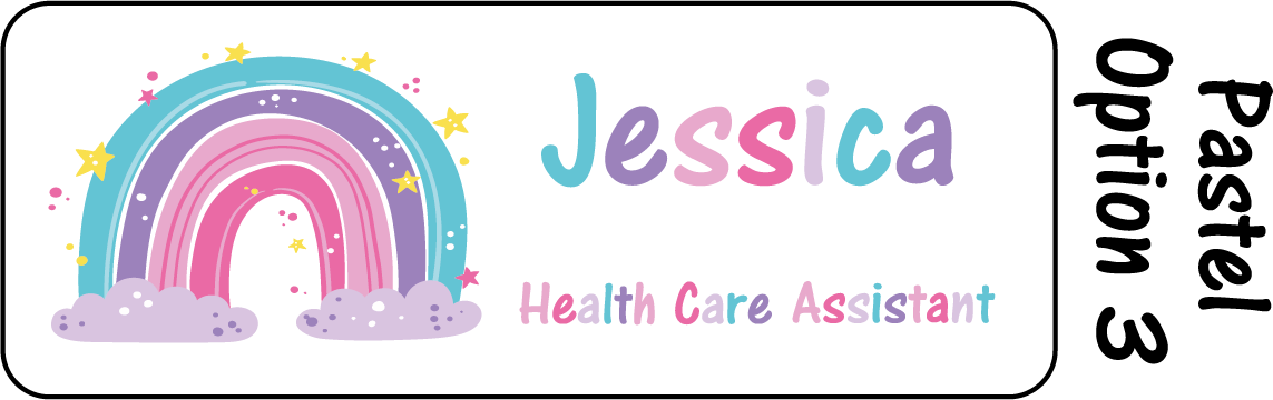 Rainbow name badge