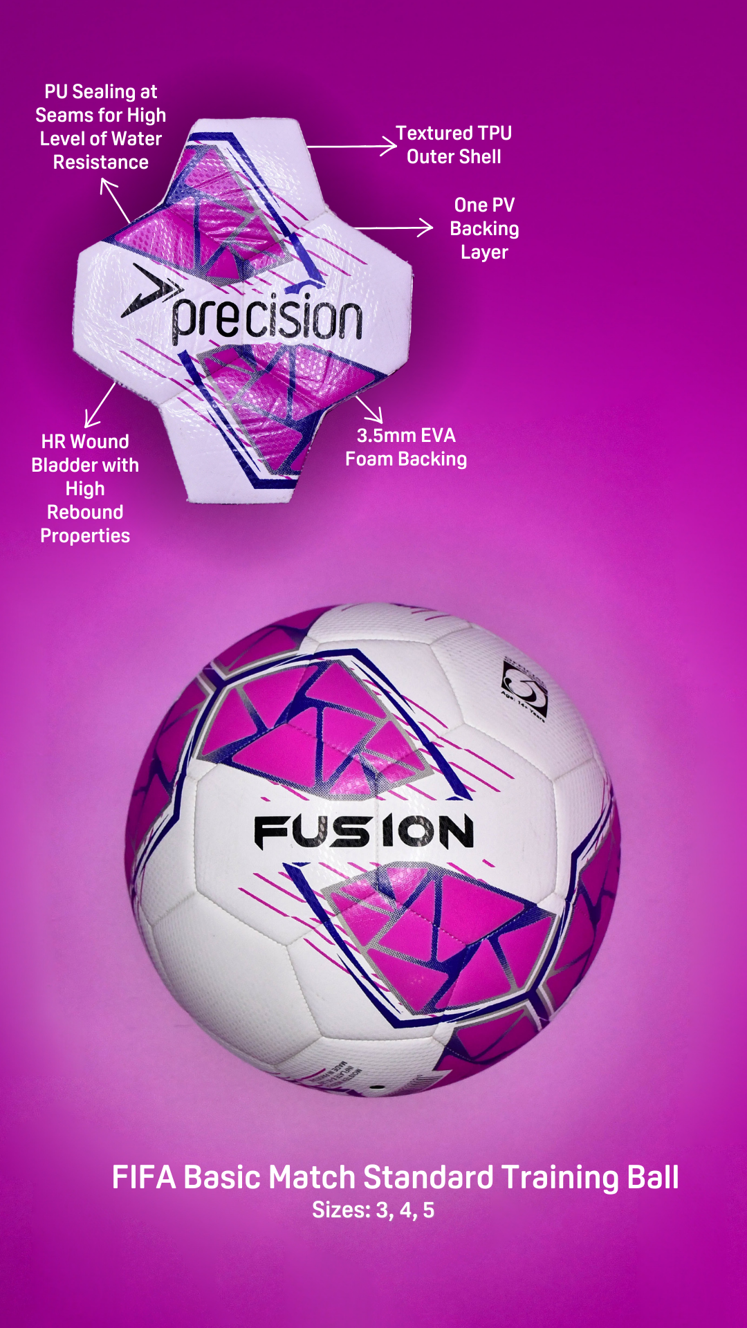 Precision Fusion FIFA Basic Training Ball