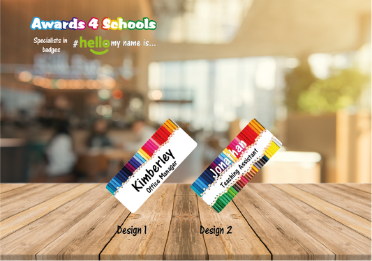 Coloured Pencil name badge