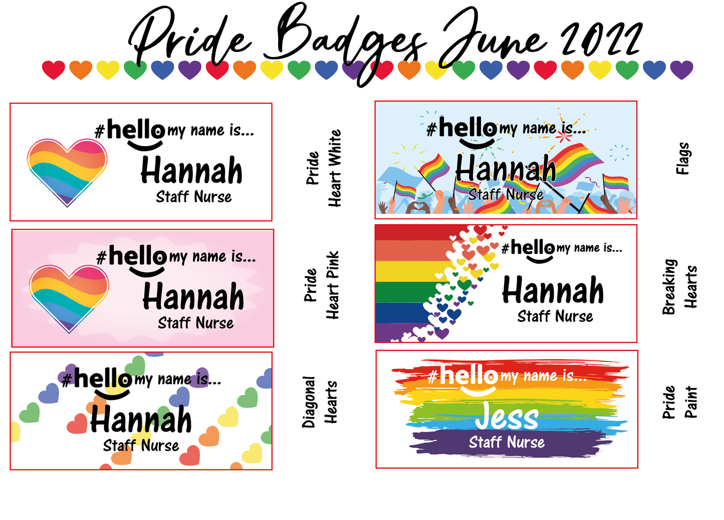 Personalised Badge and Keyring Set Rainbow Design