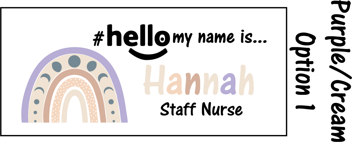Rainbow name badges # hello my name is...