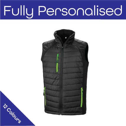 Compass padded softshell gilet (Fully Personalised)