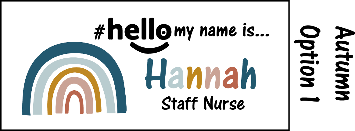 Rainbow name badges # hello my name is...