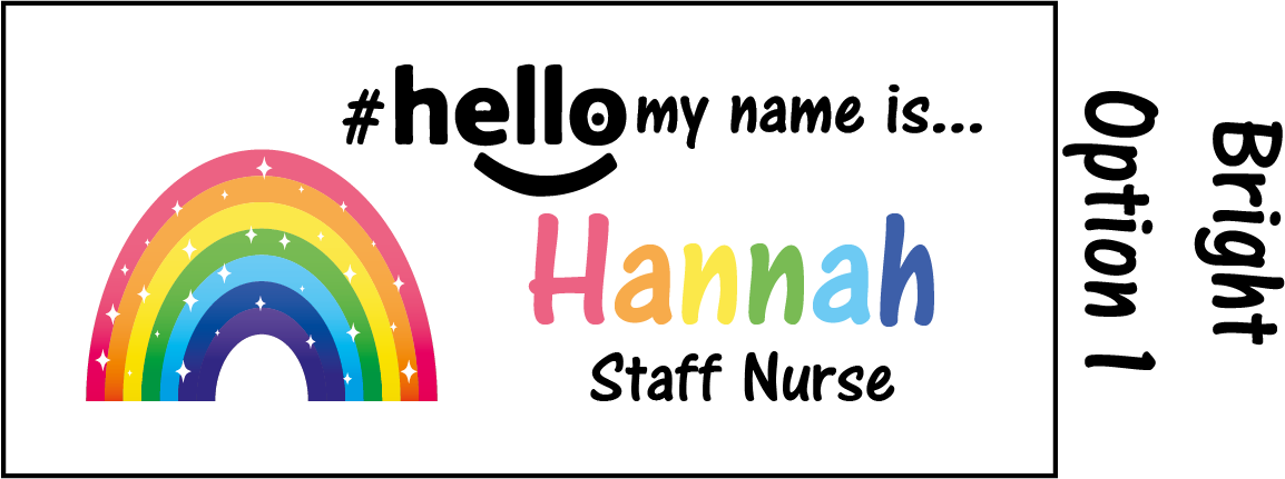 Rainbow name badges # hello my name is...