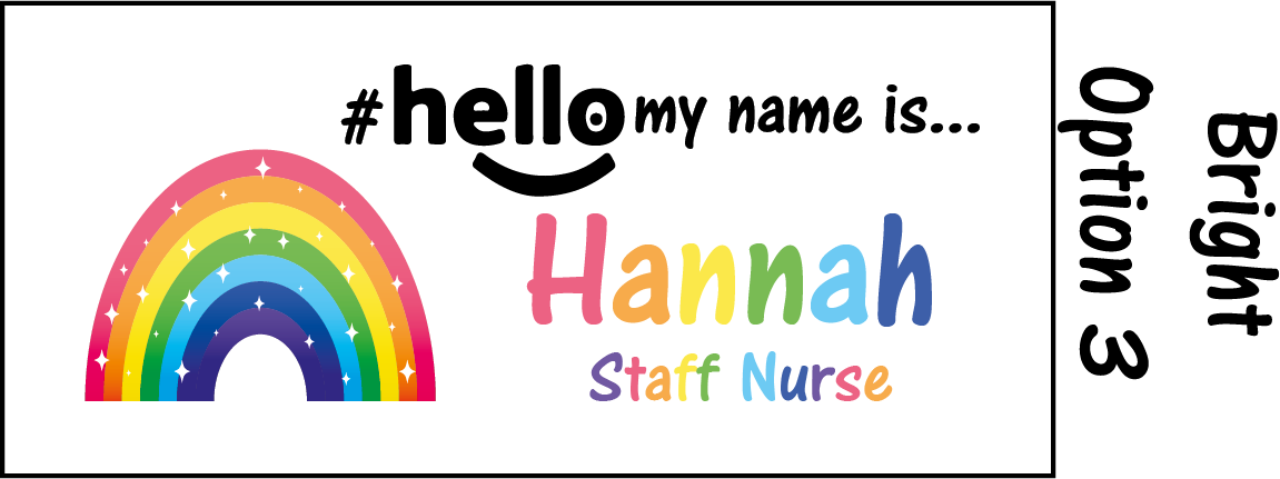 Rainbow name badges # hello my name is...