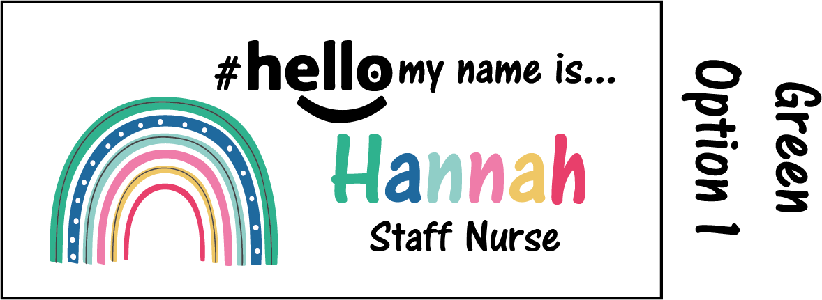 Rainbow name badges # hello my name is...