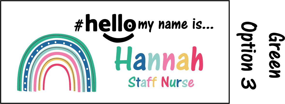 Rainbow name badges # hello my name is...