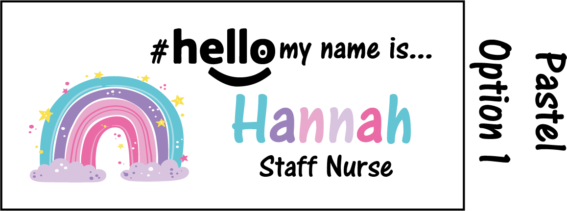 Rainbow name badges # hello my name is...