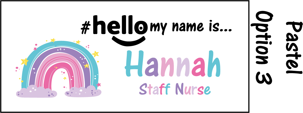 Rainbow name badges # hello my name is...