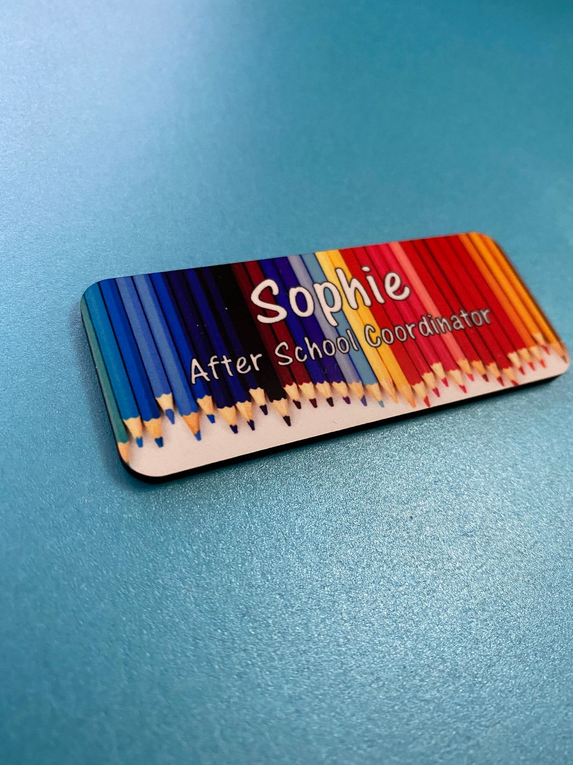 Coloured Pencil name badge