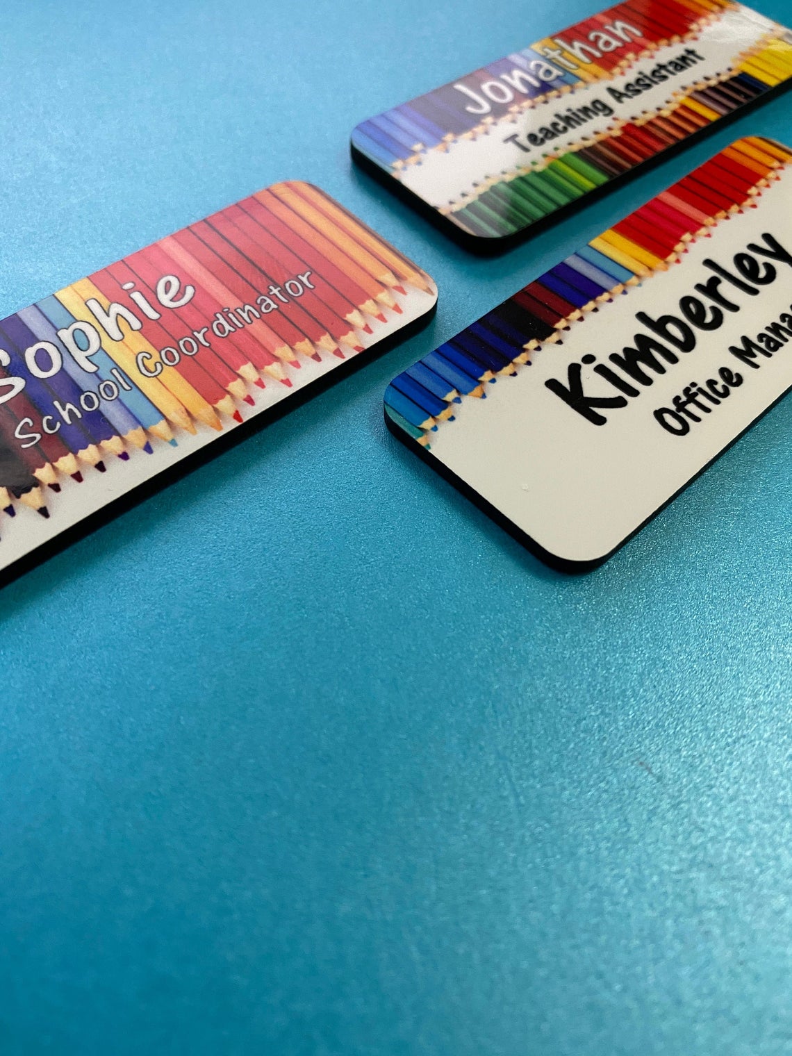 Coloured Pencil name badge
